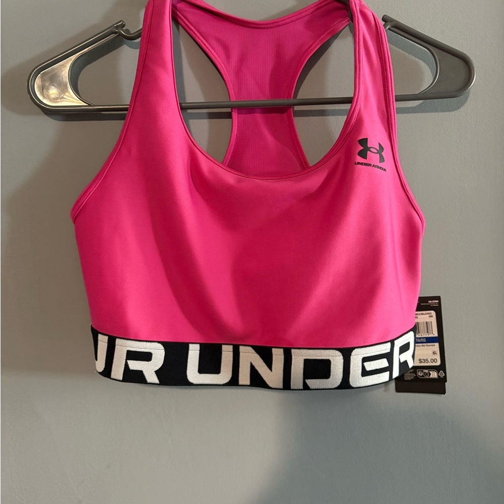 Under Armour Bright Pink Racerback Bra